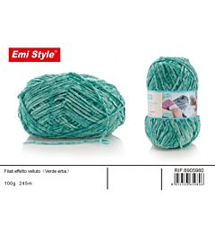Emi Filato effetto Velluto 100g/245m - Verde AcquaEmi