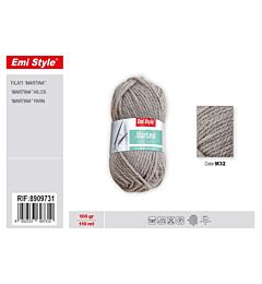 Emi Filato Martina 100g/110m - Grigio Caldo M32Emi
