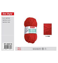 Emi Filato Martina 100g/110m - Rosso M40Emi