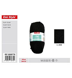 Emi Filato Elisa 100g/200m - Nero E30Emi