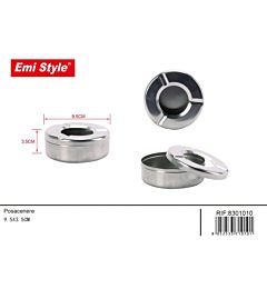 EMI POSACENERE ACCIAIO INOX - 9,5x3,5CM