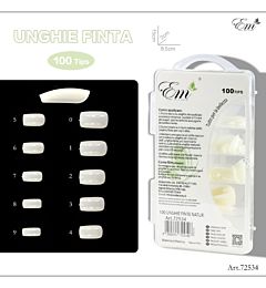 UNGHIE FINTE SQUOVALE - BIANCO 100 TIPS
