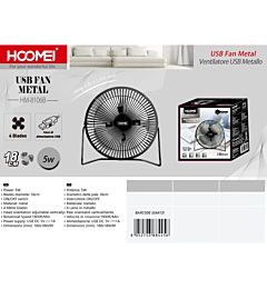 MINI VENTILATORE USB - NERO - 18CMHoomei