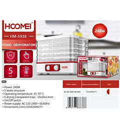 DISIDRATATORE ALIMENTARE 240W HM-5938