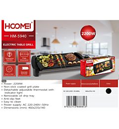PIASTRA GRILL ELETTRICA 2200W HM-5940