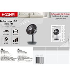 MINI VENTILATORE DA SCRIVANIA NERO - 18CMHoomei