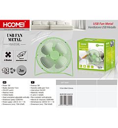 MINI VENTILATORE A USB 13CM HM-8104L