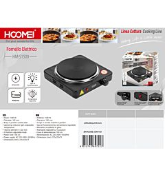 PIASTRA ELETTRICA SINGOLA 1500W HM-S1500Hoomei