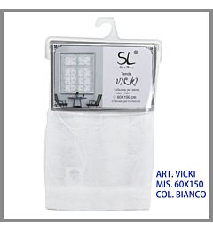 SL COPPIA TENDA VICKI 60X150CM COL.BIANCOSl Ideahome
