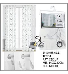 SL TENDA CECILIA 140X280CM COL.GRIGIOSl Ideahome