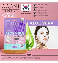 Cosmi Maschera Viso Idrata e Lenisce - Aloe Vera