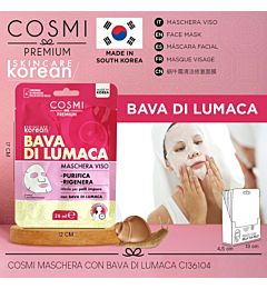 Cosmi Maschera Viso Purifica e Rigenera - Bava di Lumaca