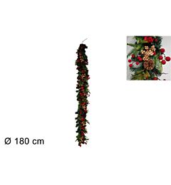 Ghirlanda con Bacche e Pigne L452486RG - 180cmDue Esse