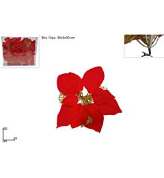 Poinsettia con Pinzetta 20cm - RossoDue Esse