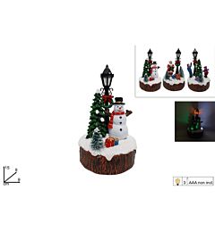 Scenario Natalizio Lampione con Movimento e Luci