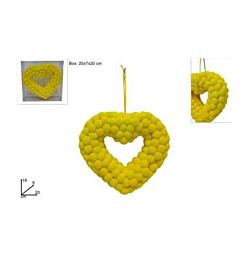 Appendino a Cuore Mimosa - 19x20cm