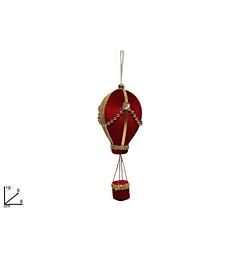 Appendino Mongolfiera 18cm - Rosso/OroDue Esse