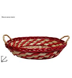 Cesta in Vimine Ovale Rosso - 52x42cmDue Esse