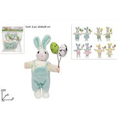 Coniglio di Pasqua Decorativo 20cm - 2pzDue Esse
