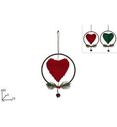 APPENDINO ANELLO C/CUORE PELLICCIA C/CAMPANELLINO 2COL JWX45