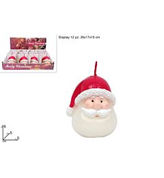 Candela Viso Babbo Natale 6cm - TF107532Due Esse