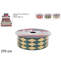 Nastro con Decoro Rombi - 2,5x270cmDue Esse