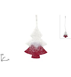 Appendino Albero Innevato 25cm - RossoDue Esse