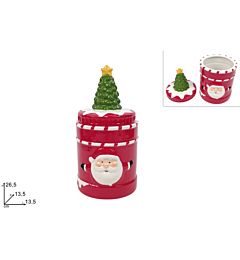 Barattolo Natalizio in Ceramica - Ø13,5x26,5cmDue Esse