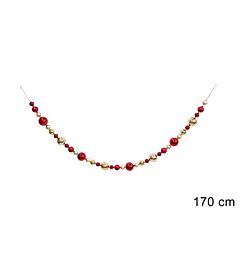 Ghirlanda con Palline Rosso/Oro DB25Q0011RG - 170cmDue Esse