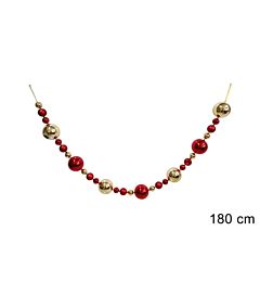 Ghirlanda con Palline Rosso/Oro DB25Q0012RG - 180cmDue Esse