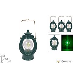 Lanterna in Ceramica con Luce - Verde
