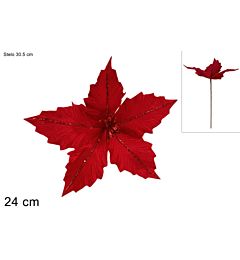 Stello Fiore in Velluto Rosso - 24cmDue Esse