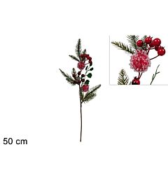 STELO 50CM RAMI IN PVC CON BACCHE INNEVATO TM25-13Due Esse