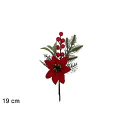 CHIUDIPACCO FIORE NATALIZIO CON BACCHE 19CM YM1183Due Esse