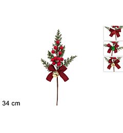 Stelo con Bacche e Ficco Scozzese - 34cmDue Esse