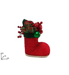 SCARPONE NATALIZIO 23CM ROSSO VERDE DH242036RED GREENDue Esse