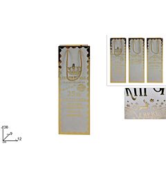 Busta Regalo Natalizio 36x12x9cm - BiancoDue Esse