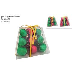Set 18 Palline di Natale - AssortiteDue Esse