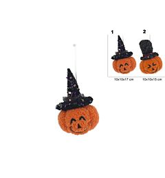 Appendino Gnomo Zucca Assortiti - Decorazione Halloween 15/17cmDue Esse