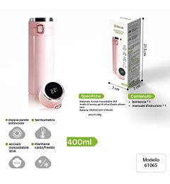 BORRACCIA TERMICA DISPLAY  - ROSA - 400ML