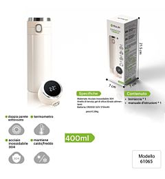 BORRACCIA TERMICA DISPLAY  - BIANCO - 400ML