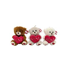 Mini Peluche Orsachiotto con Cuore - 15cm
