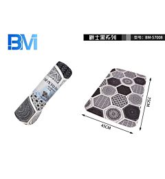 TAPPETO BAGNO MOTIVI BIANCO/NERO - 45x75CMBm