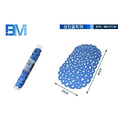 TAPPETO ANTISCIVOLO OVALE BLU - 67x34CMBm
