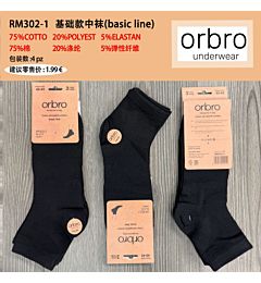 RM302-1 CALZE UOMO NERO