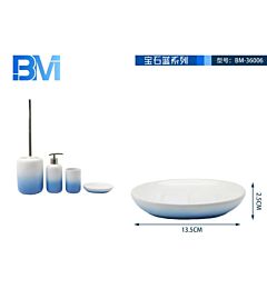 PORTASAPONE IN CERAMICA SFUMATO - BLUBm