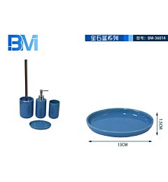PORTASAPONE IN CERAMICA PIATTO - BLUBm