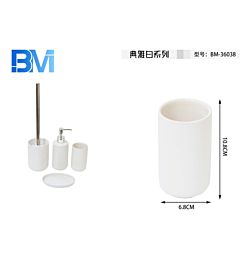 BICCHIERE BAGNO IN CERAMICA - BIANCOBm