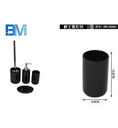 BICCHIERE BAGNO IN CERAMICA - NEROBm