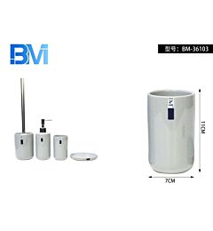 BICCHIERE BAGNO IN CERAMICA - GRIGIOBm